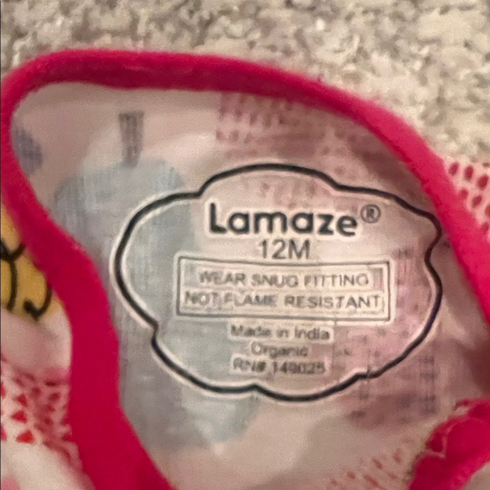 Lamaze Pink Fruit & Dot Footed One-Piece - Picture 2 of 2